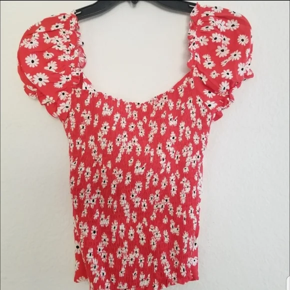 Reformation Jewel Floral Print Sweetheart Neckline Bustier Top Size 12 - Picture 5 of 10